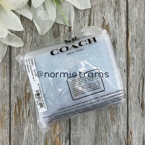 Coach X Peanuts Leather Snap Wallet With Linus Bag Purse - Picture 10 of 13